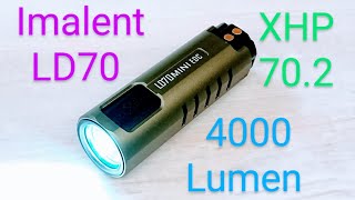 Imalent LD70 4000 Lumen die stärkste Mini Led EDC Taschenlampe der Welt   Test Review Beamshots [upl. by Lebatsirhc]