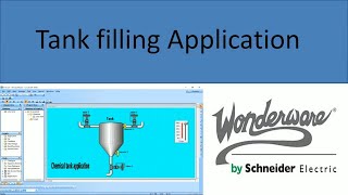 SCADA System Tutorial on Monitoring Tank Level Control with Wonderware InTouch scada [upl. by Schild]