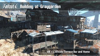 Fallout 4  Building at Graygarden 08 Cliffside Terrace Bar and Home [upl. by Anyalram]