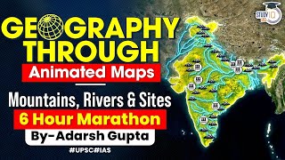 Understand Indian Geography through 2D Animation  Mountains Rivers Dams National Parks  UPSC GS [upl. by Adnael115]