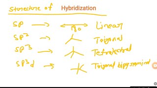 Structure of hybridization  essy explanation  organic and inorganic chemistry all chemistri [upl. by Dopp]