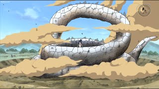 Sasuke summons Aoda a giant snake to fight with Deirada [upl. by Naimerej525]