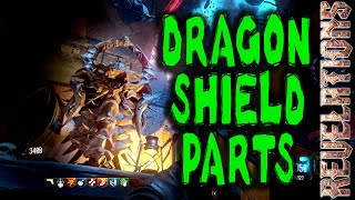 ALL SHIELD PART LOCATIONS GUIDE IN REVELATIONS BO3 Zombies DLC4 [upl. by Medovich]