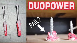 Duo Power Anchors Failing DuoPower Anchor Review Drywall  Plasterboard  Concrete Anchor or Plug [upl. by Akemehs]