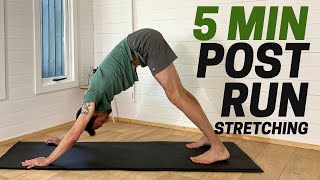 5 MIN Quick PostRun Stretching Routine for Busy Runners [upl. by Fabe]