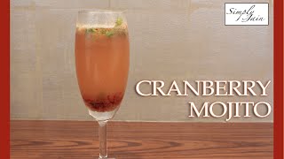 Non Alcoholic Cranberry Mojito  How To Make Mojito Mocktail  Summer Refreshments  Simply Jain [upl. by Nonnel]