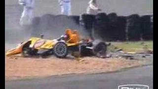 LMP2 crash Le Mans Testday 2006 [upl. by Ennaihs]