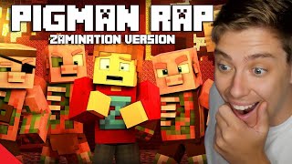 Reacting To EPIC PIGMAN RAP Minecraft Song [upl. by Haidej]