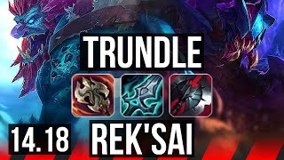 TRUNDLE vs REKSAI TOP  52k DMG  EUW Master  1418 [upl. by Akemyt]