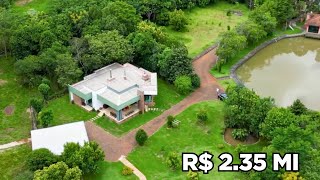 CHÁCARA A VENDA CASA COM PISCINA E RIO R235mi [upl. by Adnwahsar]