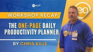 Workshop Recap The One Page Productivity Planner by Chris Kille [upl. by Tobin53]