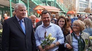 CSU OB Kandidat Josef Schmid mit Ministerpräsident Horst Seehofer  Pep Einkaufszentrum [upl. by Cirdes512]