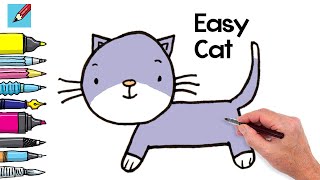 How to Draw a Cat Real Easy [upl. by Ailaza390]