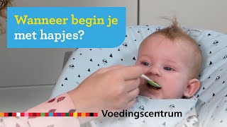 Wanneer begin je  Deel 1 De eerste baby hapjes  Voedingscentrum [upl. by Ettenoitna]