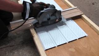 How to Cut Soffit or Siding With a Circular Saw [upl. by Lechar]