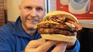 Burger Kings New amp Improved Steakhouse Angus Burger  Food Review [upl. by Thurstan]