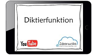 Diktierfunktion auf dem iPad nutzen iPadOS [upl. by Haye]