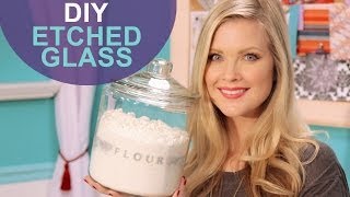 Martha Stewart Inspired Etched Glass Jars The DIY Challenge on The Moms View [upl. by Tildy]