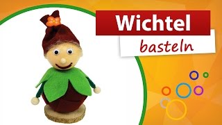 Wichtel basteln aus Holz  trendmarkt24  Tischdeko Bastelidee  Do it yourself [upl. by Kwapong623]