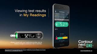 Viewing the blood glucose results  CONTOUR NEXT ONE  mmolL  Canada [upl. by Callan]