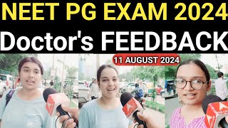 NEET PG Exam review 2024NEET PG exam analyais today 2024 [upl. by Sllew]