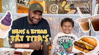 Nems amp Ethan Try Out TITAS Cafe and Bakery  The Nadolos [upl. by Eniamrej]