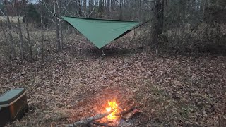 Testing the cheapest Hammock and Tarp combo on amazon Solo Overnight [upl. by Blunk551]