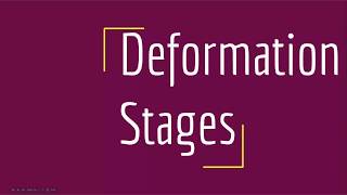 Deformation Stages [upl. by Ttirrej]