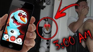 CALLING OLAF FROM FROZEN ON FACETIME AT 3 AM DO NOT TRY THIS HE TRAPPED ME IN THE CLOSET [upl. by Accire725]