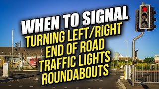 Signalling Correctly at End of Road Traffic Lights Roundabouts  Driving Lesson [upl. by Eidnam]