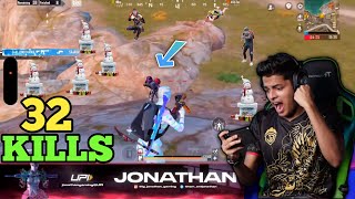 32 KILLS  Jonathan Gaming Incredible Hacker Like Gameplay  Hacker Or Wott jonathangaming bgmi [upl. by Notned135]