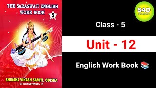 Class 5 English Work Book Unit 12 SSVM all question and answer S4D education [upl. by Asylla]