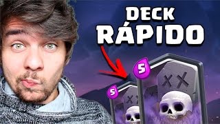 DECK RÁPIDO COM CEMITÉRIO MUITO FORTE  Clash Royale [upl. by Anelam]