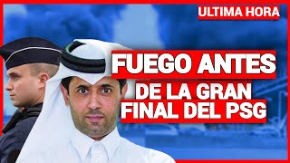 Prenden en fuego varios autobuses la Copa de Francia entre el PSG y el Olympique de Lyon [upl. by Reiners787]