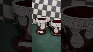 Gingerbread Painting acrylicpainting paintingideas paintedpots christmaspainting gingerbread [upl. by Salita261]