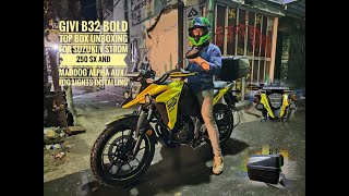 givi b32 bold top box unboxing for Suzuki V Strom 250 SX And MADDOG Alpha AuxFog Lights Installing [upl. by Fanni]