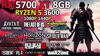 RX 5700 XT  RYZEN 5 3600  Test in 25 New Games  1080p  1440p  Detailed Test 🔥  in Mid 2024 [upl. by Giacobo382]