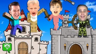 Minecraft Castle Challenge Bros vs Bros by HobbyKidsGaming [upl. by Reerg]