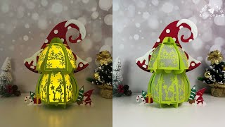 How To Make Paper Cut Lantern Mushroom Xmas 1 [upl. by Ahsad38]