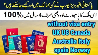 Get European rich passport amp without visa entry UK US Canada Australia  Big News [upl. by Duffy]