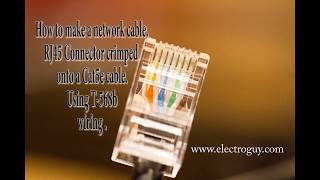 How to make a network cable  Cat5e RJ45 Connection [upl. by Eisinger]