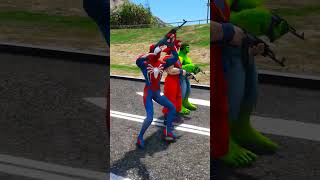 GTA V Spider Man Goku and Hulk Baby is Kidnaped And Gunshot Ending shorts gta5 hulk spiderman [upl. by Peggie]