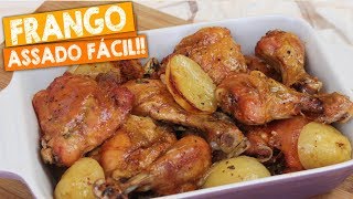 FRANGO ASSADO COM BATATAS  COXA E SOBRECOXA  Nandu Andrade [upl. by Aldora]