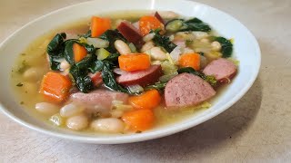 Kielbasa And White Bean Soup  New Recipe Review [upl. by Tryck]