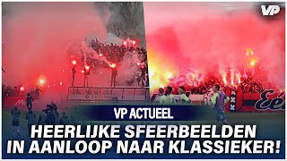 FANTASTISCHE SFEER vanuit FEYENOORD en AJAX richting KLASSIEKER 💥 [upl. by Sherline]