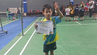 Rubber set Justin Melawan Naufal Badminton Banyuwangi [upl. by Neroc]