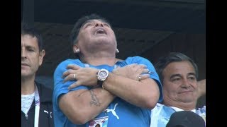 Maradonas reaction to Messis goal against Nigeria [upl. by Gianna300]