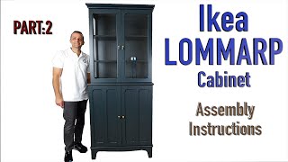 Ikea LOMMARP Cabinet with glass doors assembly instructions Part 2 [upl. by Kissner]