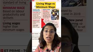 Prelims 2024 Must Know Difference between Living Wage and Minimum Wage [upl. by Fornof]