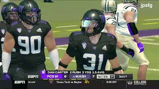 FCS West vs 16 Washington  CFB Revamped Legacy Season Week 13  Jefe on Commentary [upl. by Bruyn]